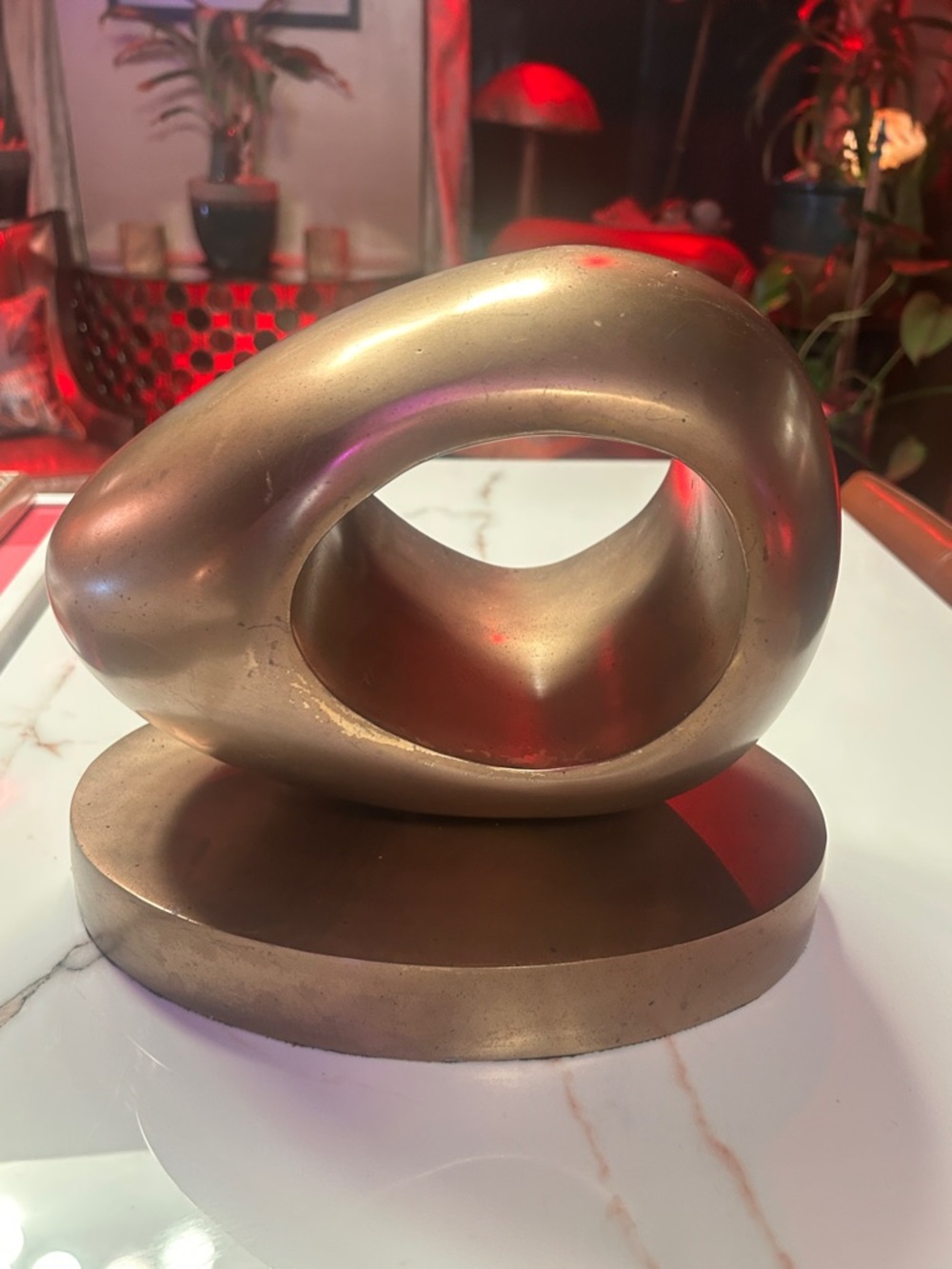 Restoration Hardware Warm Bronze Loop Sculpture